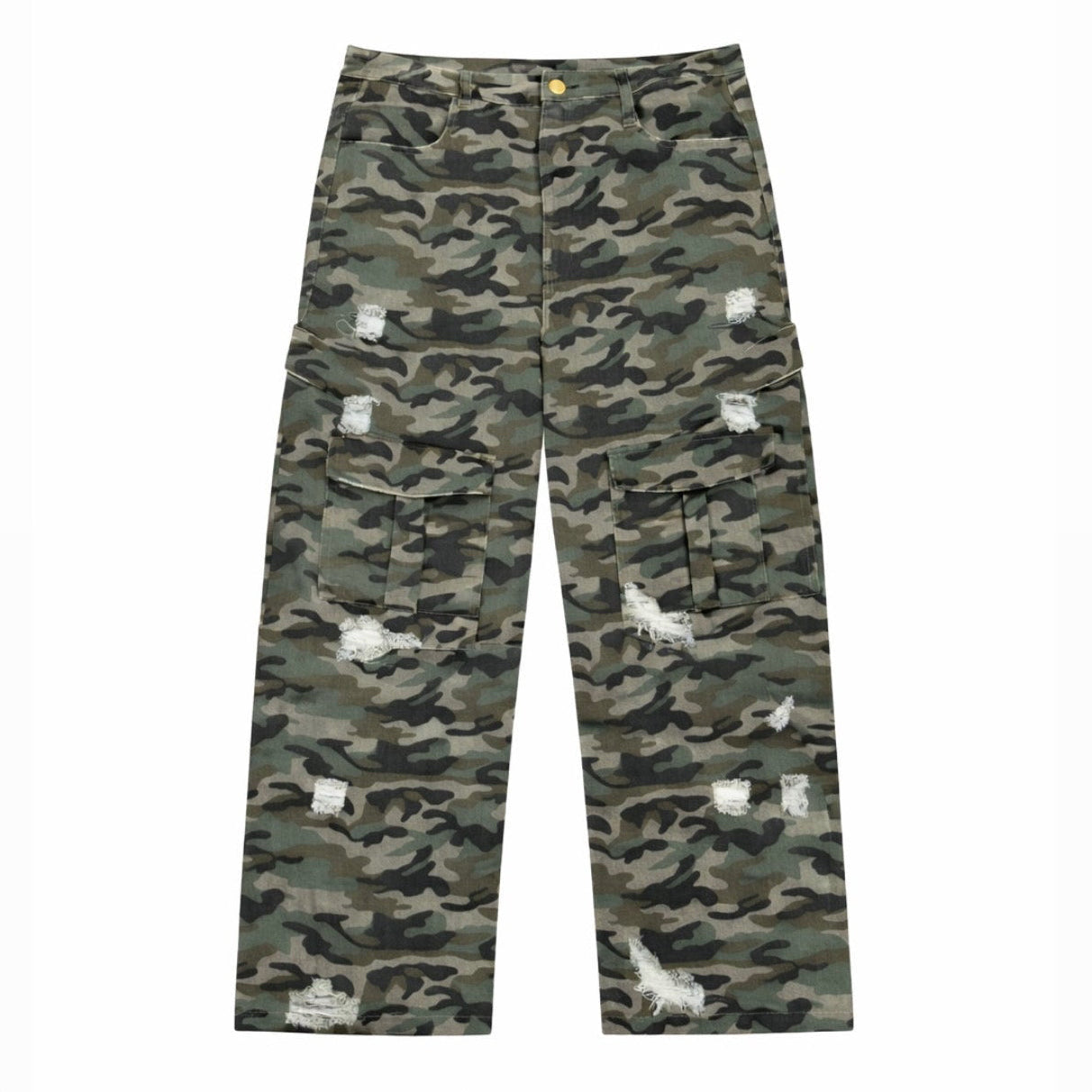 Distressed Camo Cargo pants