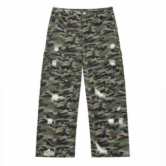 Distressed Camo Cargo pants