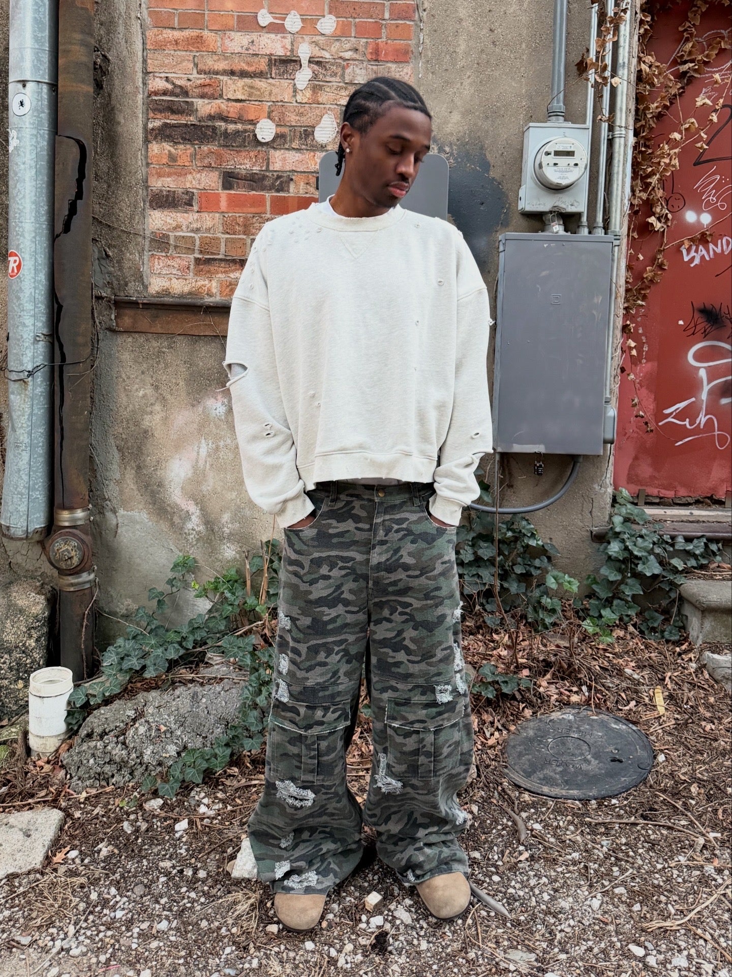 Distressed Dumpster Crewneck